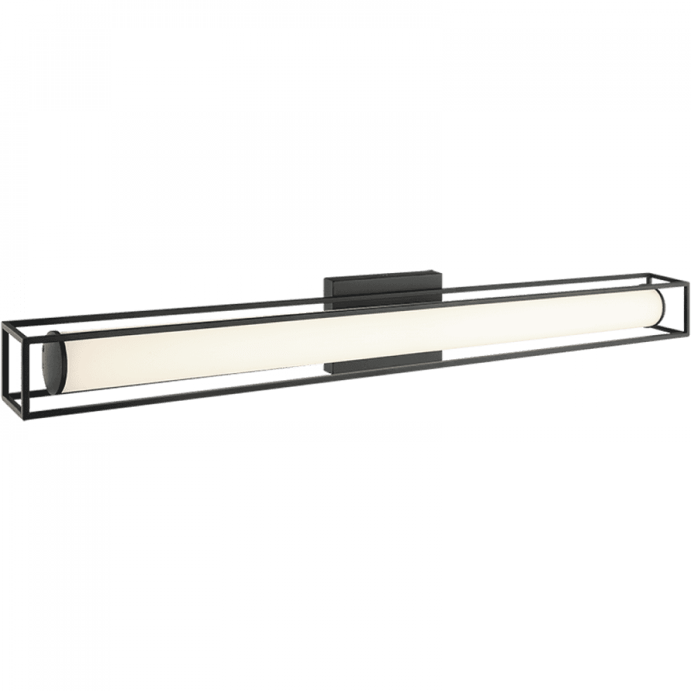 Matteo Lighting Flannigan 35-in LED Vanity Light Black, Matte Black