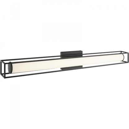 Matteo Lighting Flannigan 35-in LED Vanity Light Black, Matte Black