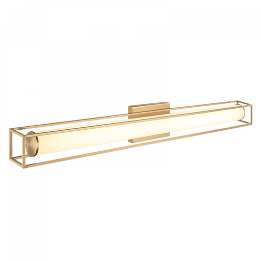 Matteo Lighting Flannigan 35-in LED Vanity Light Brass, Aged Brass