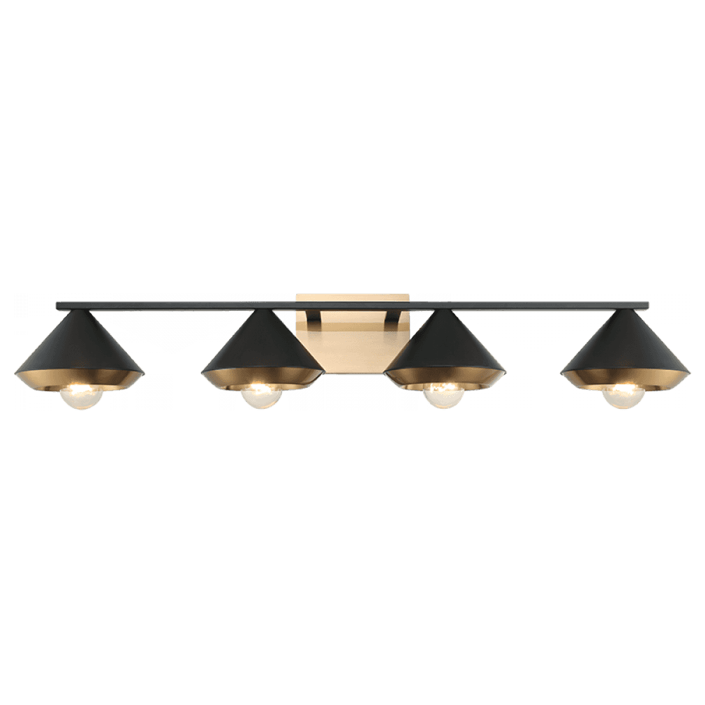 Matteo Lighting Velax 4-Light Vanity Black, Matte Black