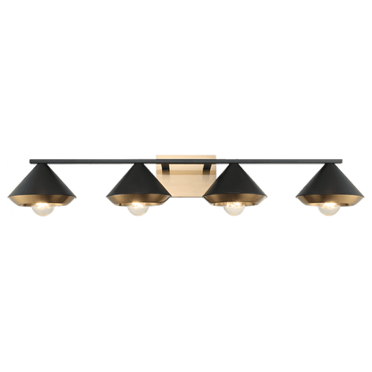 Matteo Lighting Velax 4-Light Vanity Black, Matte Black