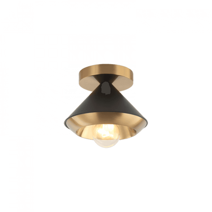 Matteo Lighting Velax 1-Light Flush Mount Black, Matte Black
