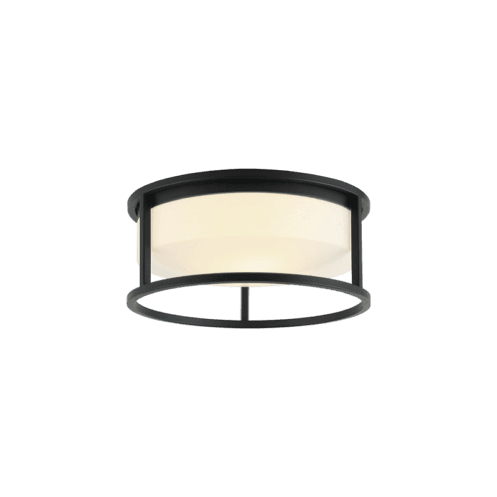 Matteo Lighting Framerton 12-in LED Flush Mount Matte Black