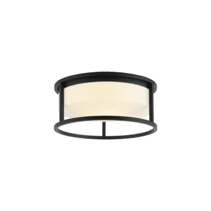 Matteo Lighting Framerton 12-in LED Flush Mount Matte Black