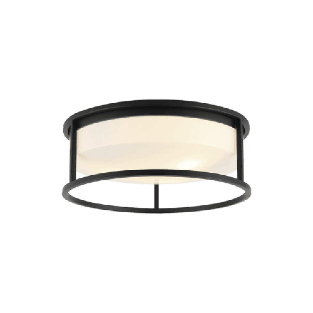 Matteo Lighting Framerton 15-in LED Flush Mount Matte Black