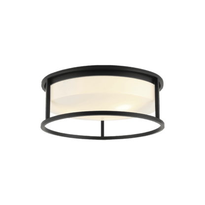 Matteo Lighting Framerton 15-in LED Flush Mount Matte Black