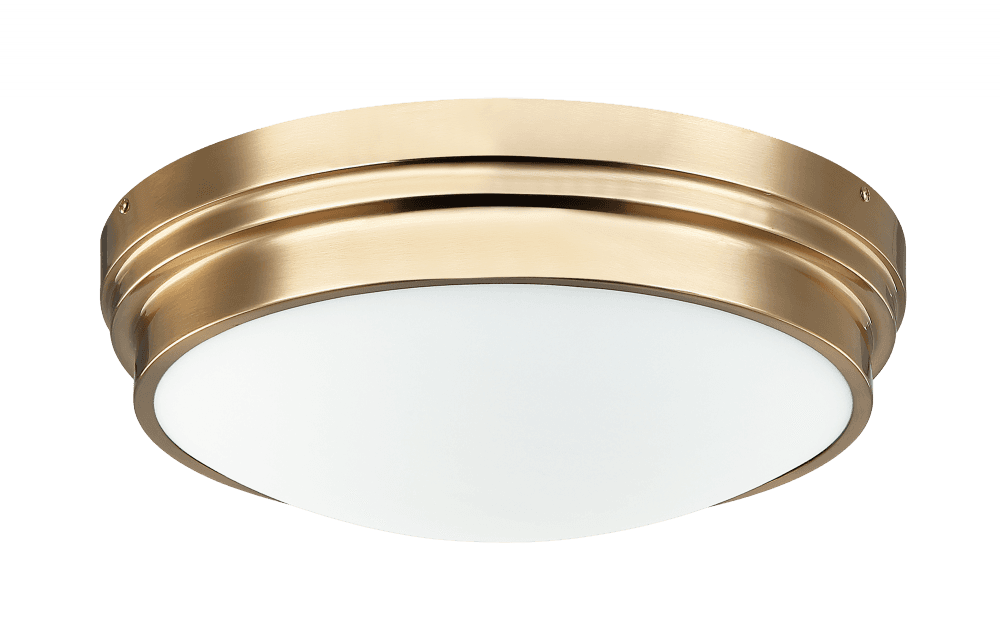 Matteo Lighting Fresh Colonial 14-in Flush Mount Aged Brass