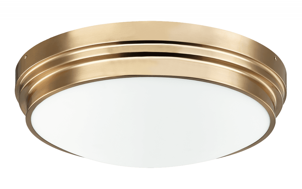 Matteo Lighting Fresh Colonial Flush Mount, 3-Light, Aged Gold Brass, 17"W (X46403AG 305XQWR)