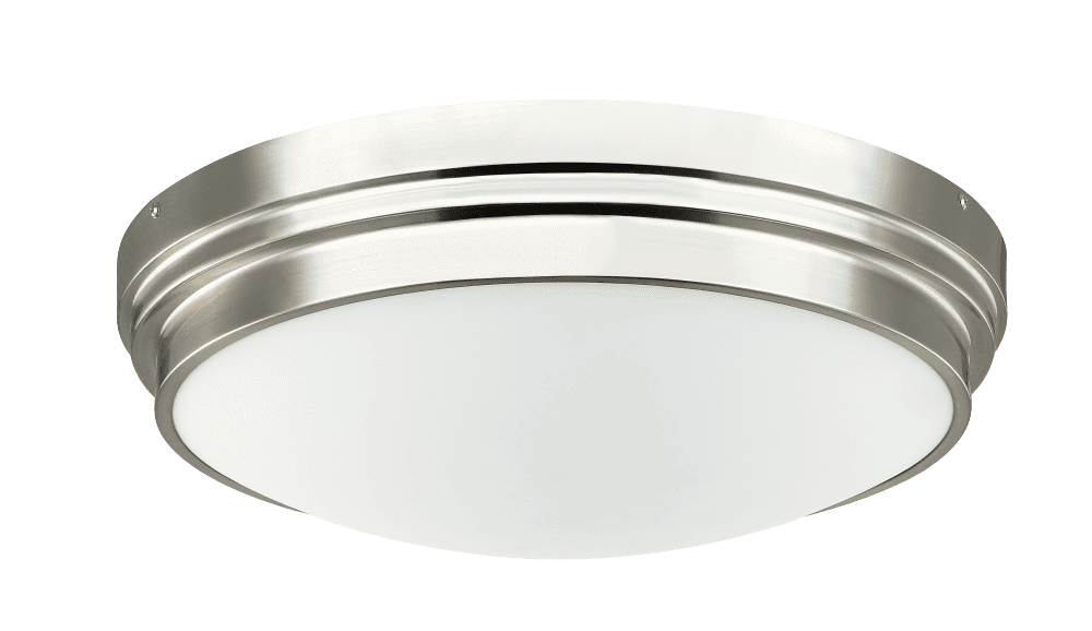 Matteo Lighting Fresh Colonial Flush Mount, 3-Light, Brushed Nickel, 17"W (X46403BN 305XQWT)