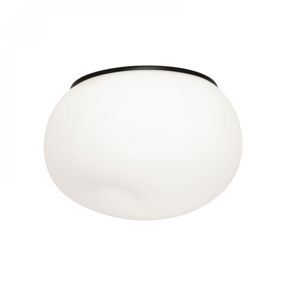 Matteo Lighting Gelasin Flush Mount, 1-Light, Black, 10"W (M14021BKOP 305XQYJ)