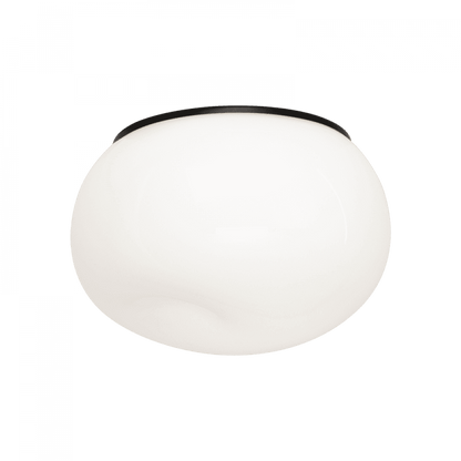 Matteo Lighting Gelasin Flush Mount, 1-Light, Black, 10"W (M14021BKOP 305XQYJ)