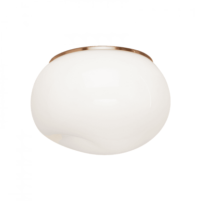 Matteo Lighting Gelasin 10-in Flush Mount Brass, Aged Brass