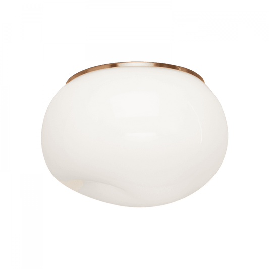 Matteo Lighting Gelasin 10-in Flush Mount Brass, Aged Brass