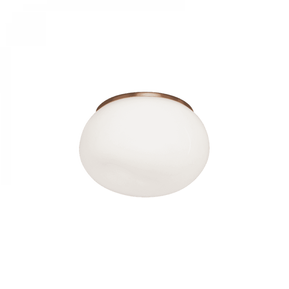 Matteo Lighting Gelasin 6-in LED Flush Mount Brass, Aged Brass