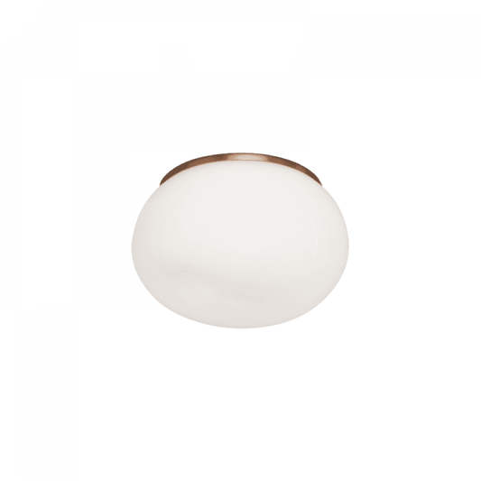 Matteo Lighting Gelasin 6-in LED Flush Mount Brass, Aged Brass
