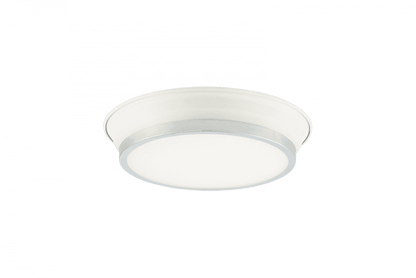 Matteo Lighting Jaxx 12-in LED Flush Mount White, Chrome