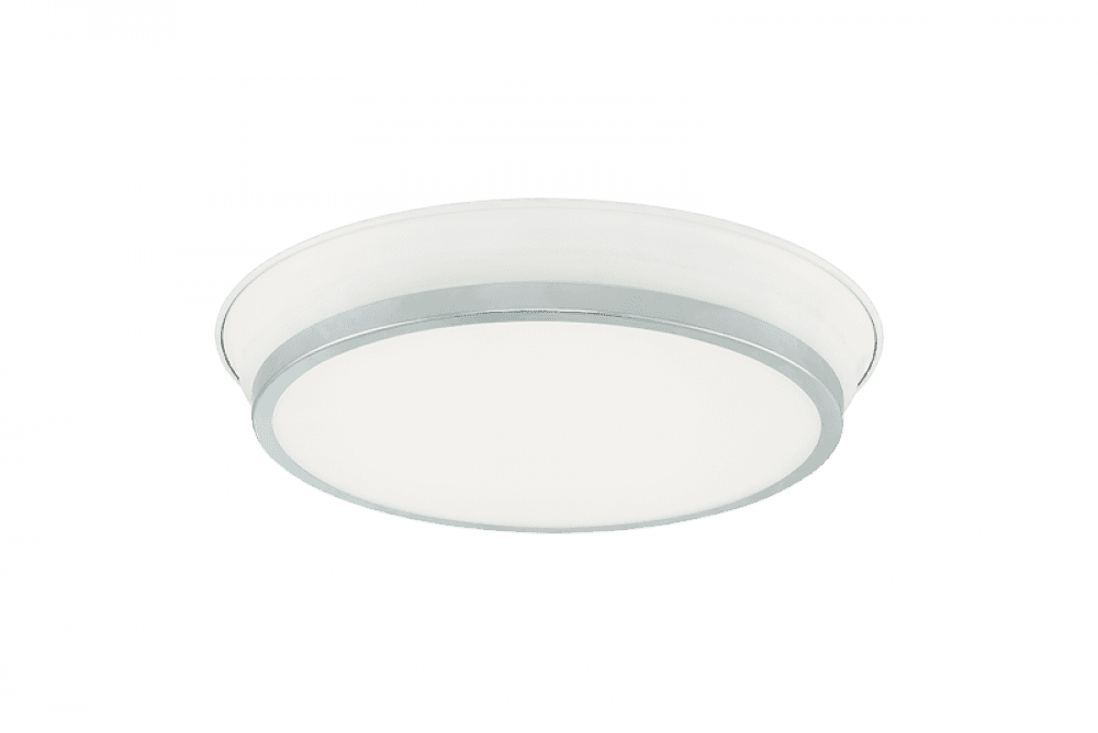 Matteo Lighting Jaxx 15-in LED Flush Mount White, Chrome