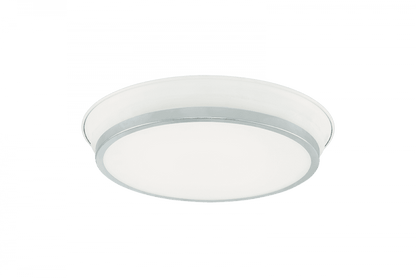 Matteo Lighting Jaxx 15-in LED Flush Mount White, Chrome