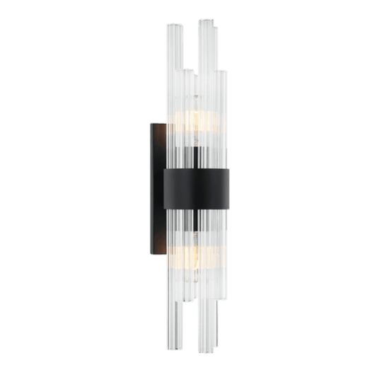Matteo Lighting Kellan 2-Light Wall Sconce in Matte Black, 5"W (W66912MB)
