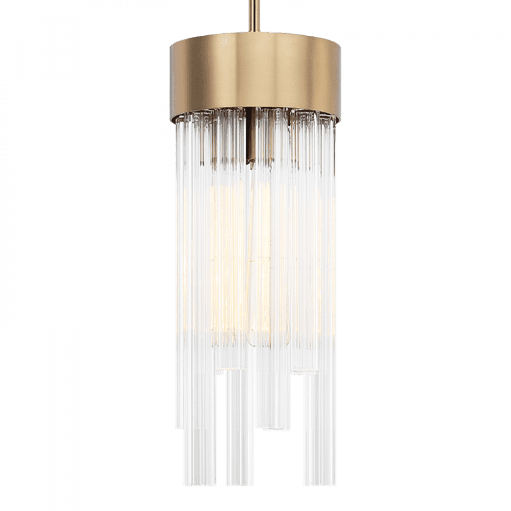 Matteo Lighting Kellan 17-in Pendant Brass, Aged Brass