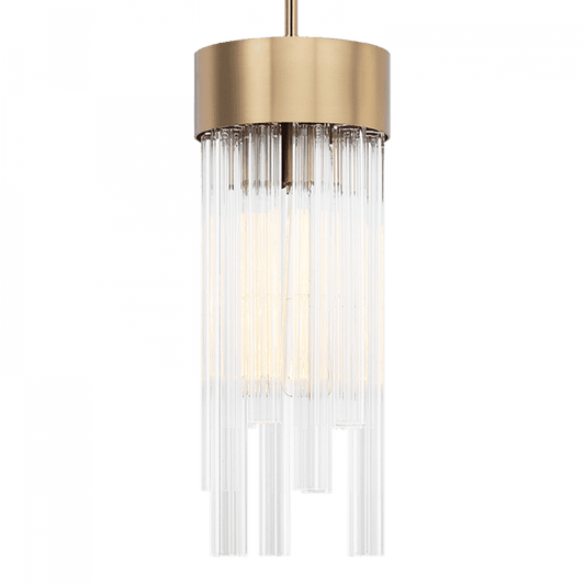 Matteo Lighting Kellan 17-in Pendant Brass, Aged Brass