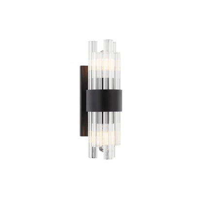 Matteo Lighting Kellan 2-Light 16-in Wall Sconce Black, Matte Black