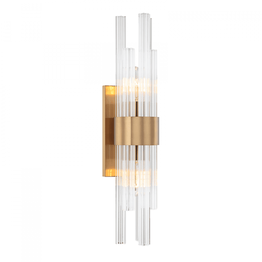 Matteo Lighting Kellan 2-Light 24-in Vanity Brass, Aged Brass
