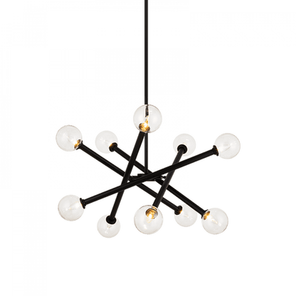 Matteo Lighting Matchstix 10-Light Chandelier Black