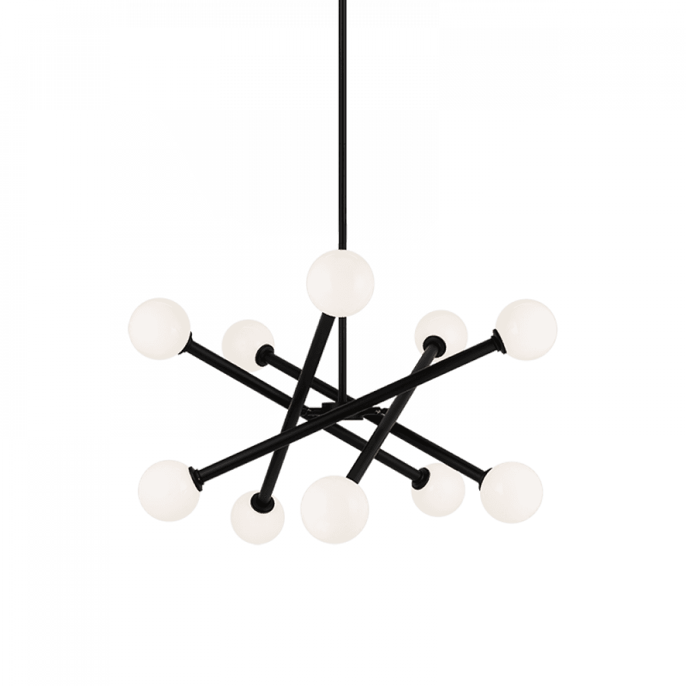 Matteo Lighting Matchstix 10-Light Chandelier Black
