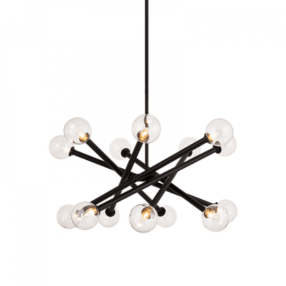 Matteo Lighting Matchstix 14-Light Chandelier Black