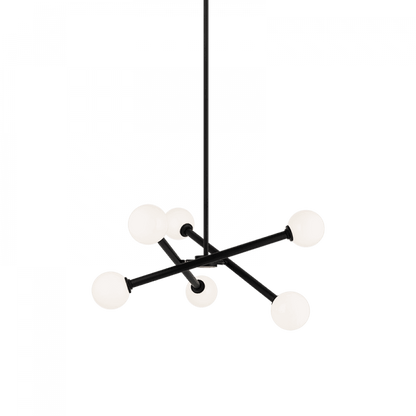 Matteo Lighting Matchstix 6-Light Chandelier Black