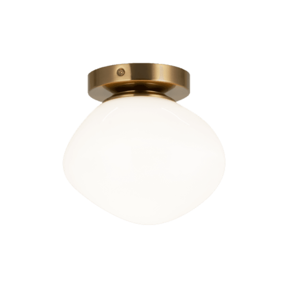 Matteo Lighting Melotte 8-in Wall Sconce/Ceiling Mount Aged Gold Brass