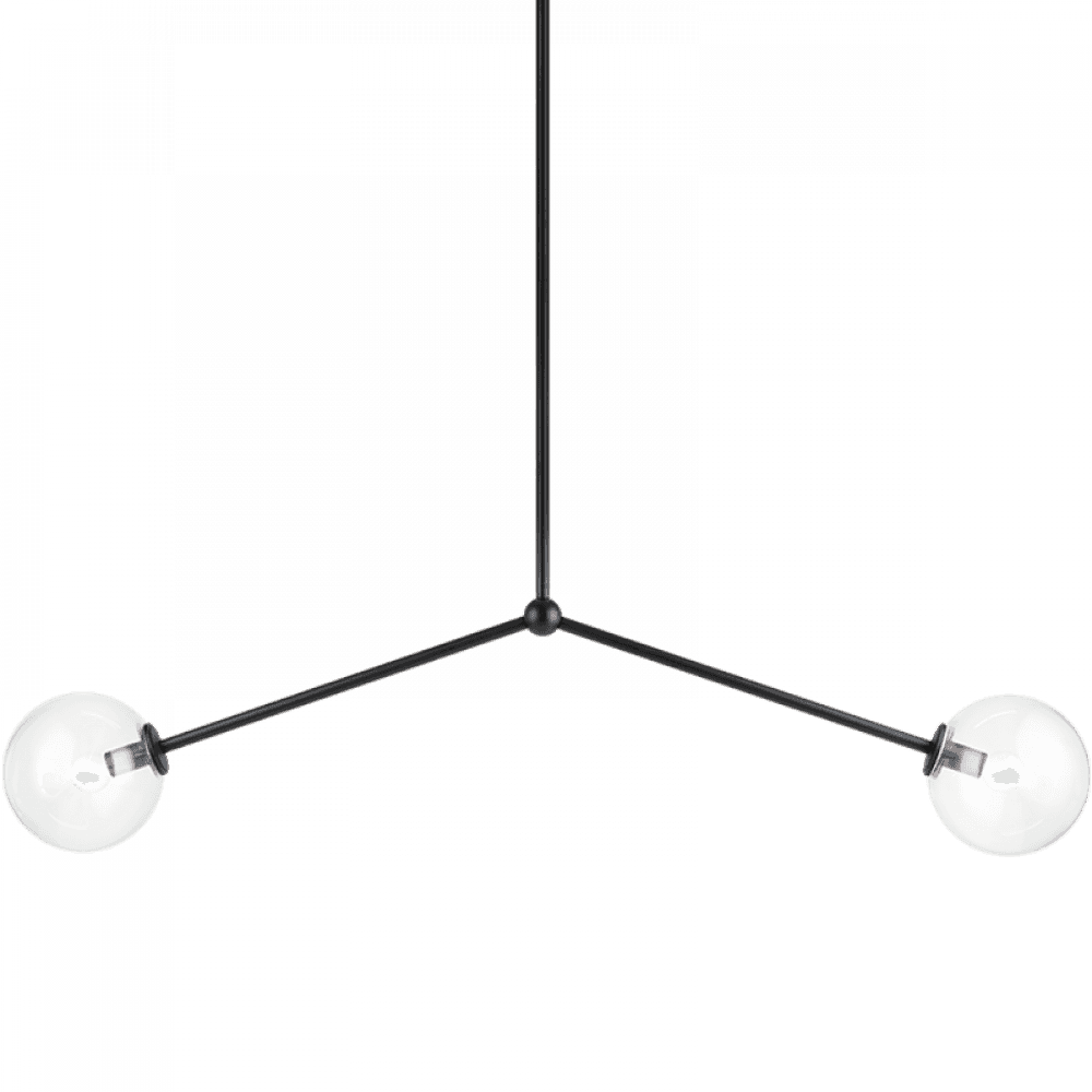 Matteo Lighting Novo 2-Light 40-in Linear Pendant Black