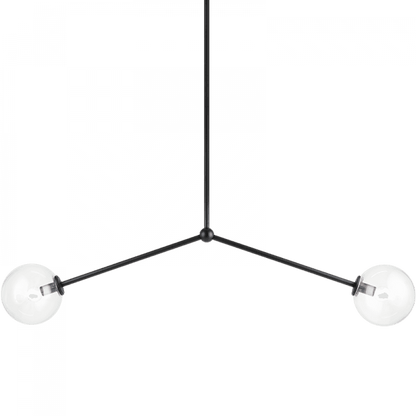 Matteo Lighting Novo 2-Light 40-in Linear Pendant Black
