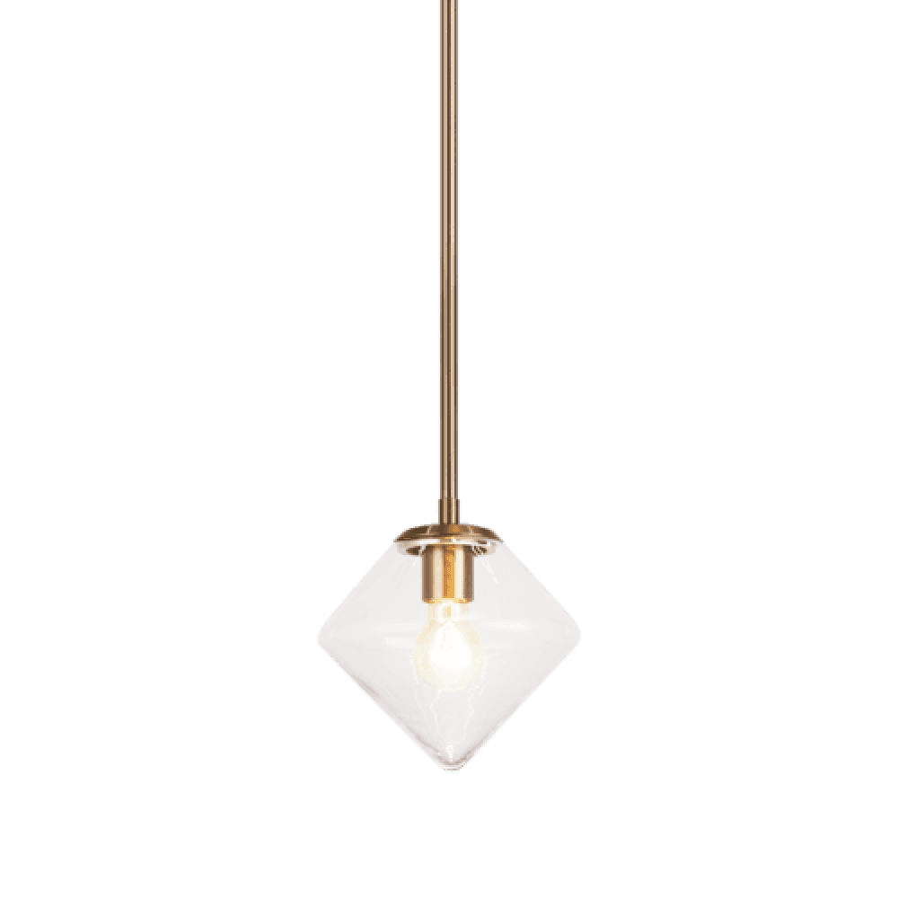 Matteo Lighting Novo 1-Light Pendant Aged Gold Brass