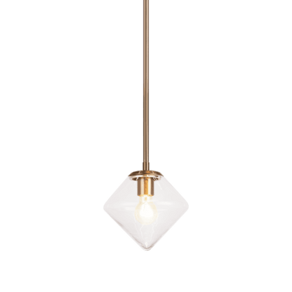 Matteo Lighting Novo 1-Light Pendant Aged Gold Brass