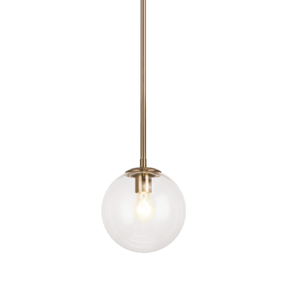 Matteo Lighting Novo 1-Light Globe Pendant Aged Gold Brass
