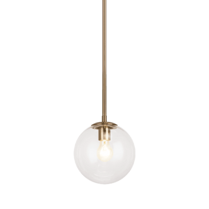 Matteo Lighting Novo 1-Light Globe Pendant Aged Gold Brass