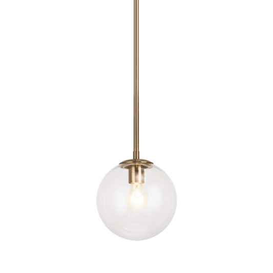 Matteo Lighting Novo 1-Light Globe Pendant Aged Gold Brass
