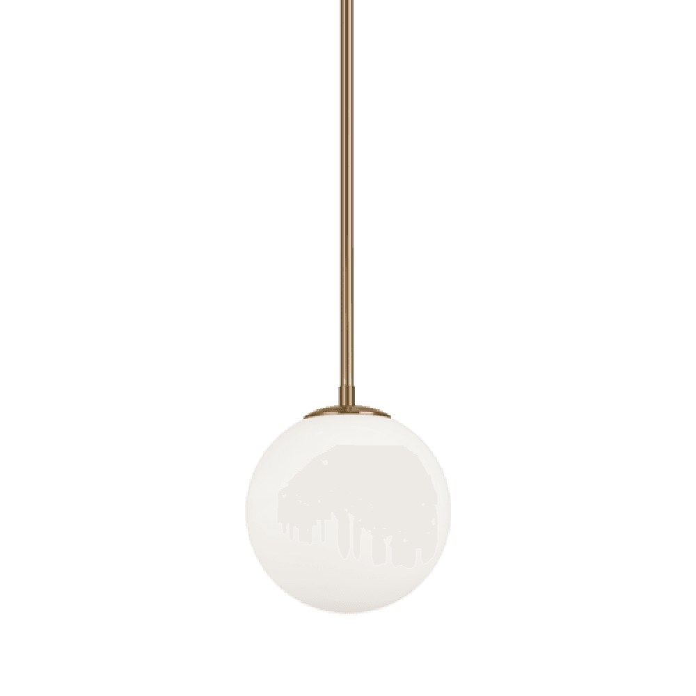 Matteo Lighting Novo 1-Light Globe Pendant Aged Gold Brass