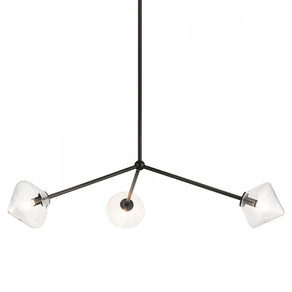 Matteo Lighting Novo 3-Light 34-in Pendant Black
