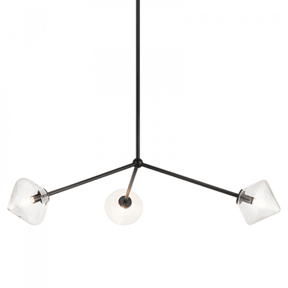 Matteo Lighting Novo 3-Light 34-in Pendant Black