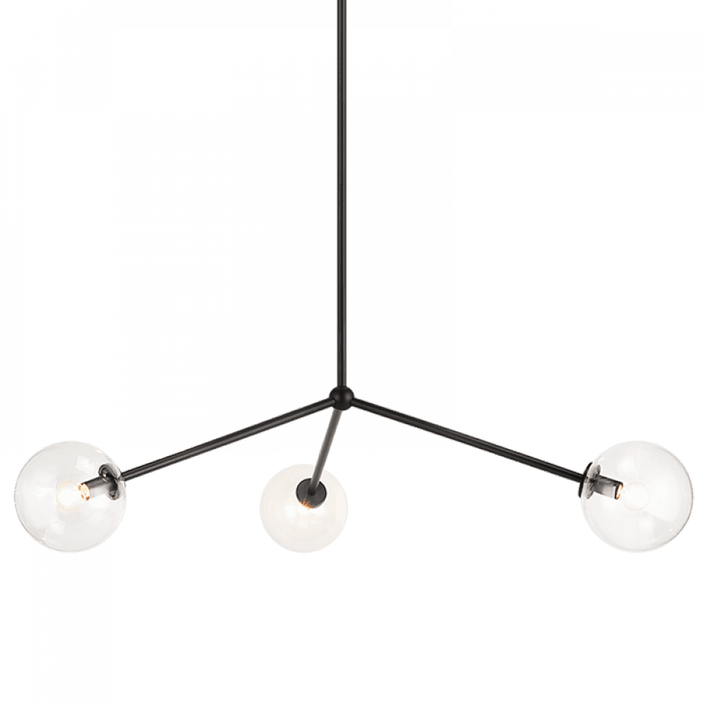Matteo Lighting Novo 3-Light 35-in Pendant Black