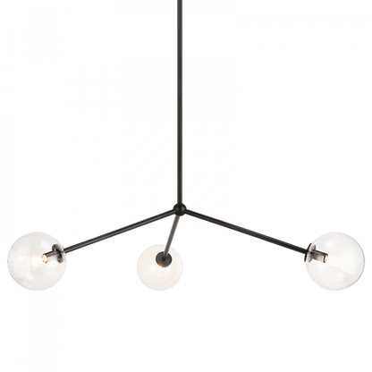 Matteo Lighting Novo 3-Light 35-in Pendant Black