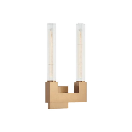 Matteo Lighting Odelle 2-Light Bath Wall Sconce Aged Gold Brass