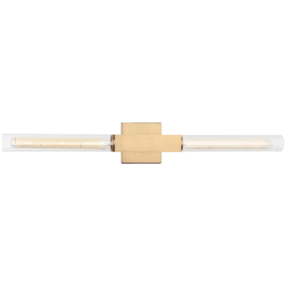 Matteo Lighting Odelle 29-in Vanity Light Aged Gold Brass