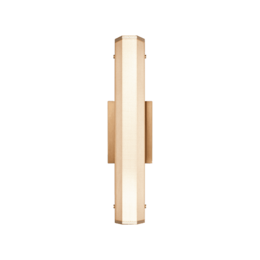 Matteo Lighting Pelermos 18-in LED Bath Wall Sconce Aged Gold Brass