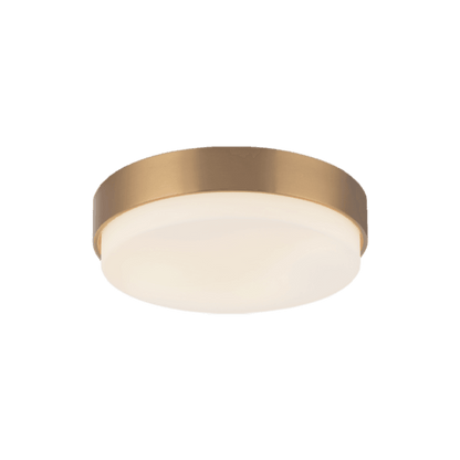 Matteo Lighting Quintz 15-in LED Flush Mount Aged Gold Brass