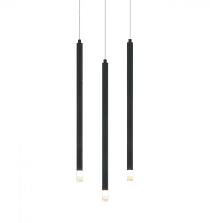 Matteo Lighting Reigndrop 3-Light Pendant Matte Black