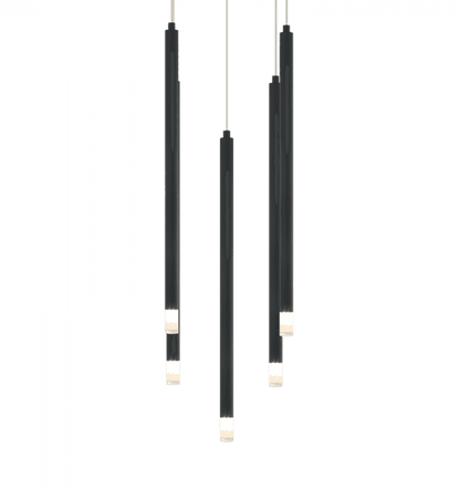 Matteo Lighting Reigndrop 5-Light Pendant Matte Black